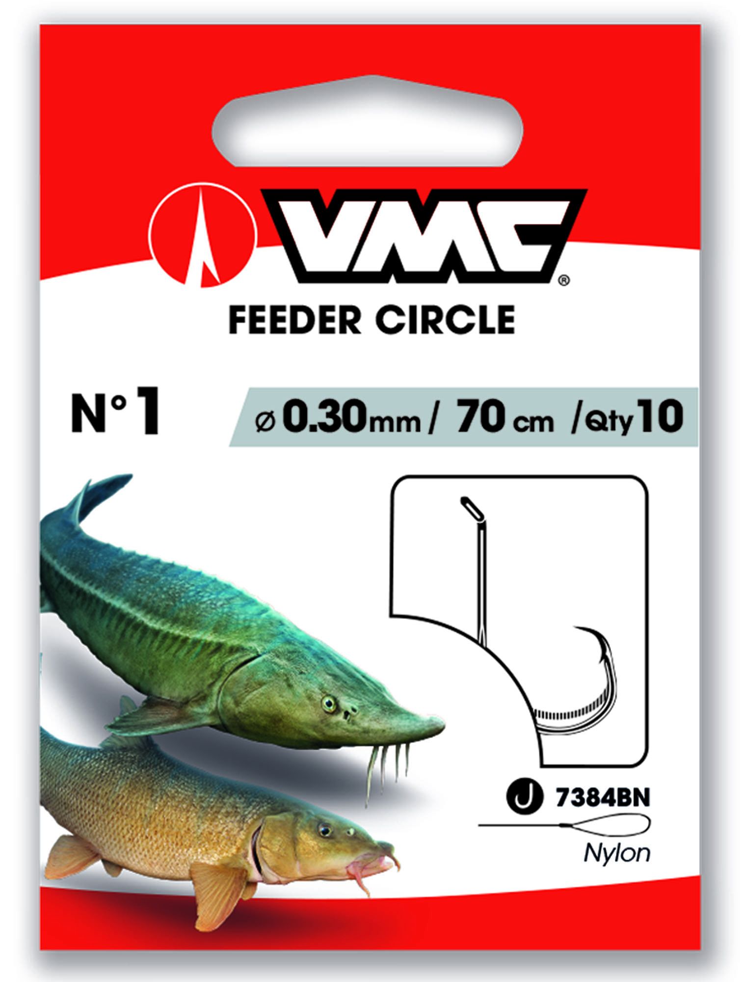 VMC Feeder Circle Black Nickel 70 cm # 1 / 0,30 mm