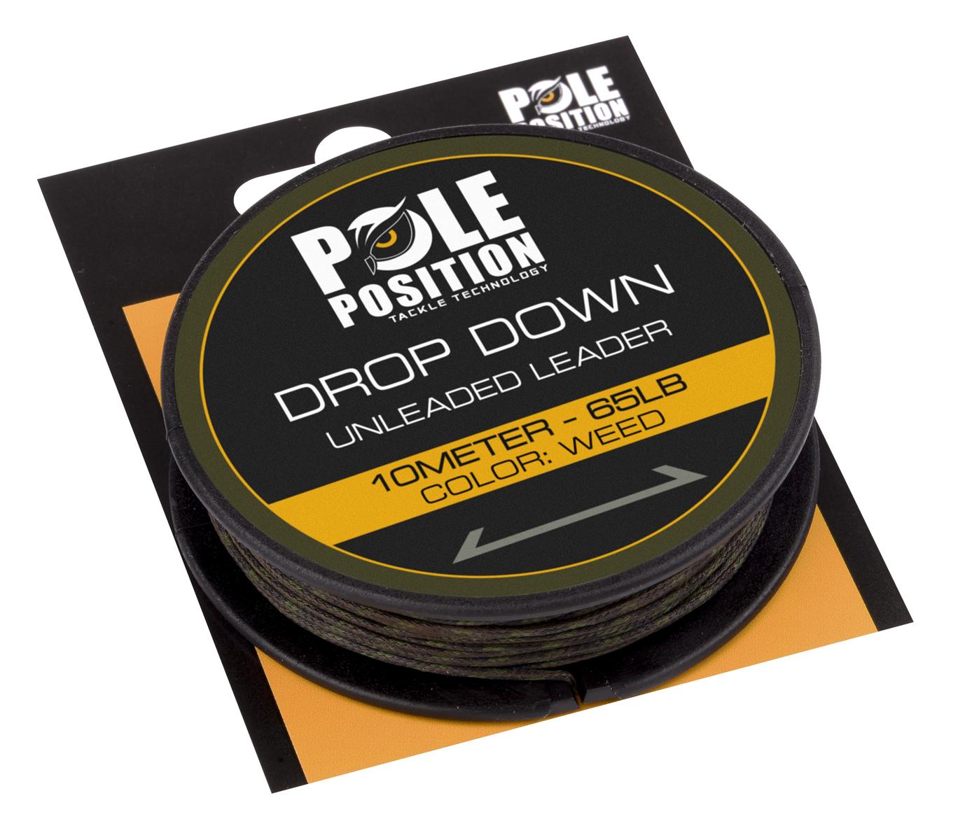 Pole Position Drop Down Unleaded Leader; Weed; 65 Lb; 10 m