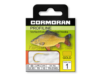 Cormoran Profiline Karpfenhaken gold; Gr. 1; 0,33 mm