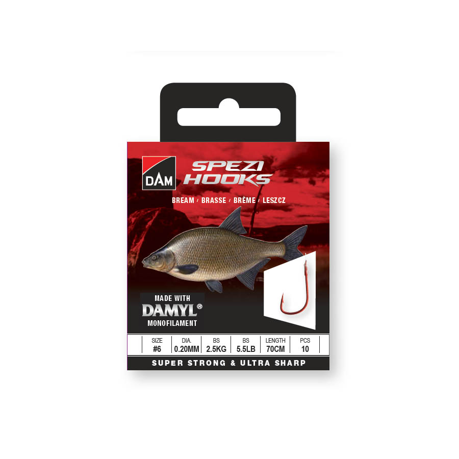 DAM SPEZI BREAM SPEZI BREAM 8 0.20MM 2.5KG 5.5LBS 70CM 10PCS