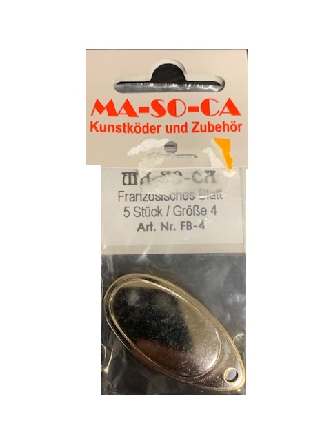 MA-SO-CA Französisches Blatt Silber; Größe: 4; Qty: 5