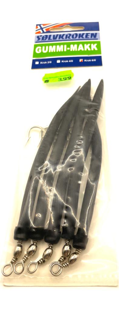 Solvkroken  Gummi-Makk; Schwarz; Krok 6/0
