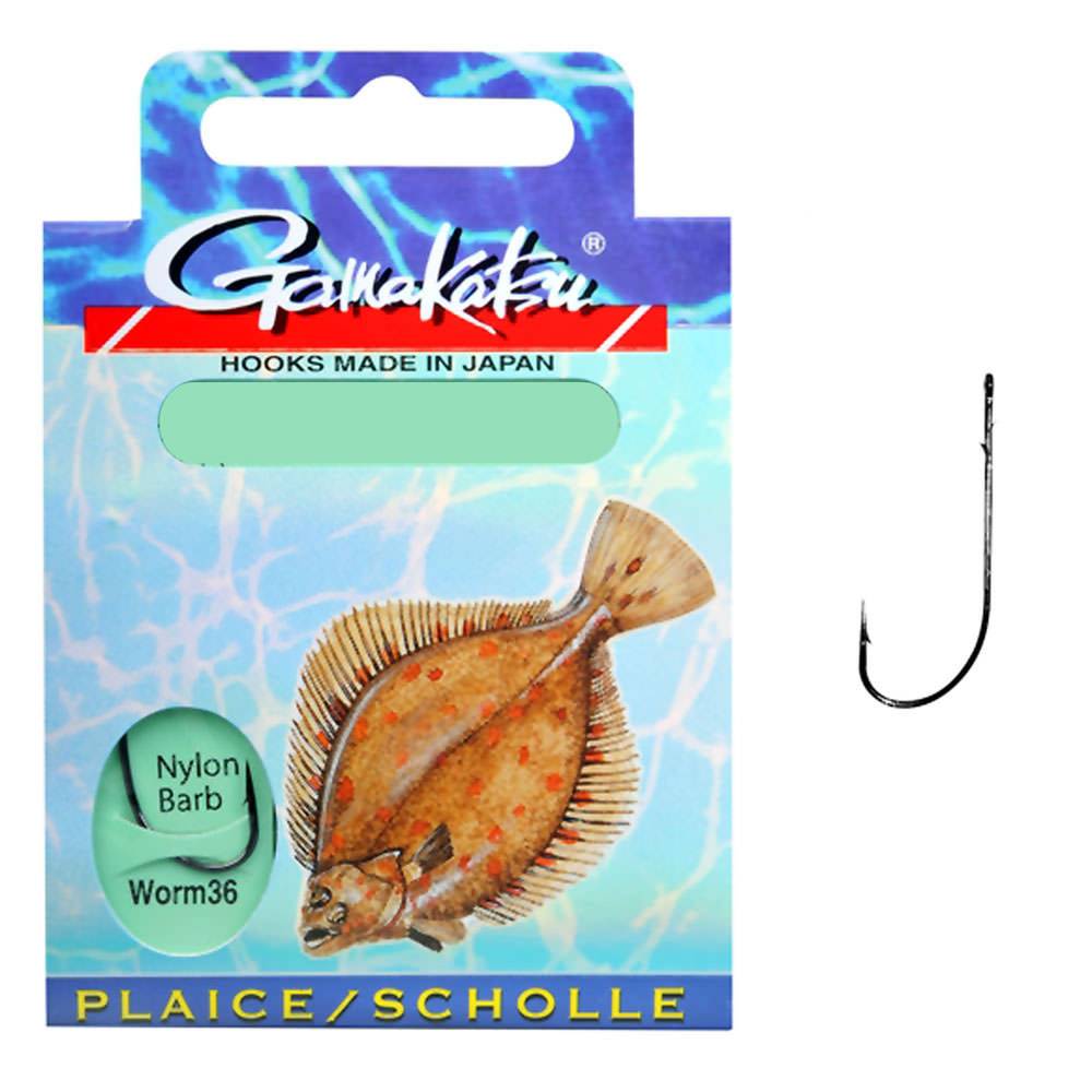 Gamakatsu Scholle Worm 36 NS Black 60 cm # 2 / 0,35 mm