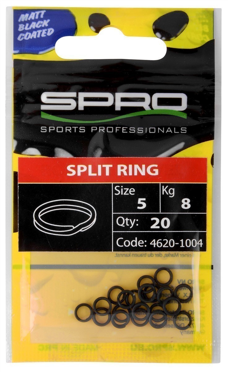 Spro Matte Black Split Ring # 10; 25kg