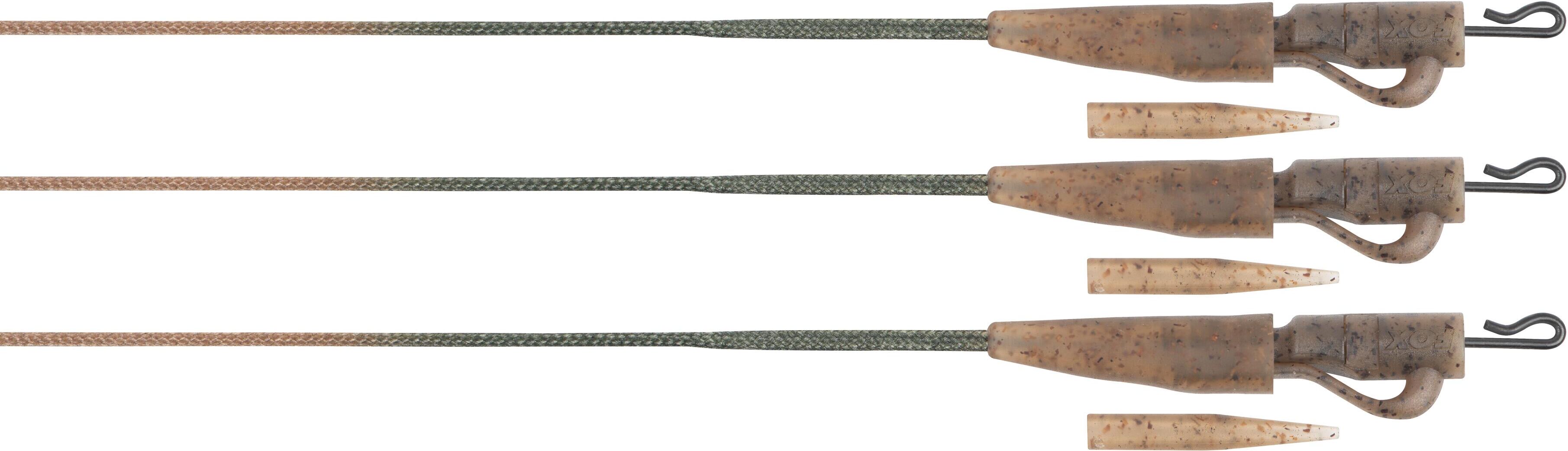 Fox Edges Naturals 50lb Leadcore Lead Clip Leaders 3pcs