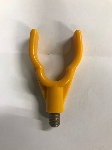 Das fängt U-Rutenauflage mit Messinggewinde; elastisch; gelb