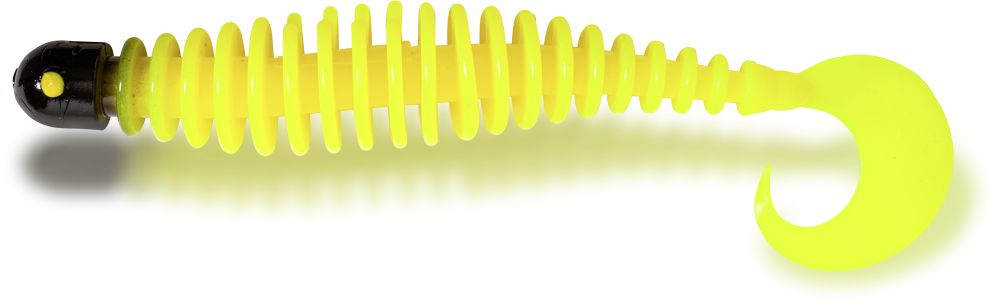 Black Cat Curly Worm; Yellow Zombie; 17 cm; 25 gr.