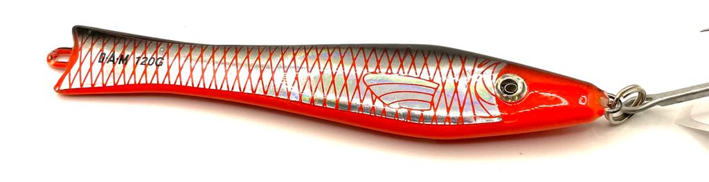 DAM Blitz Pilker 120 g rot/schwarz