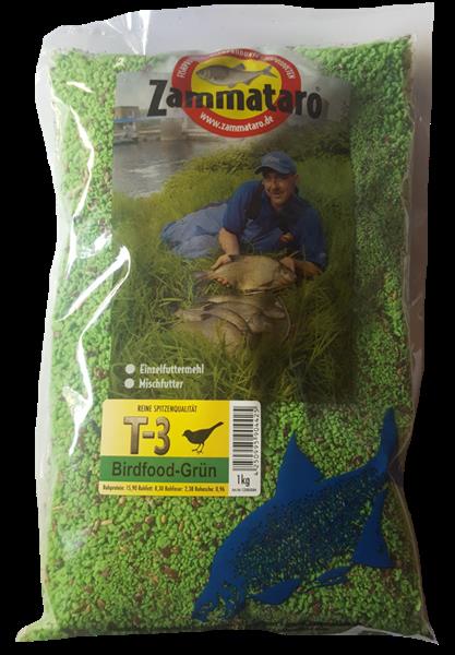 Zammataro T-3 Birdfood; Grün (für große Fische); 1 kg