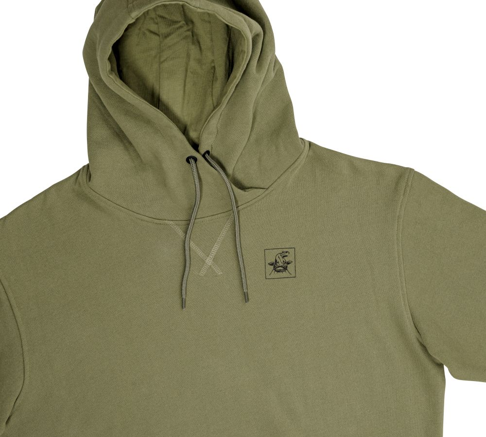 Black Cat Cat Hoodie Khaki X-Large