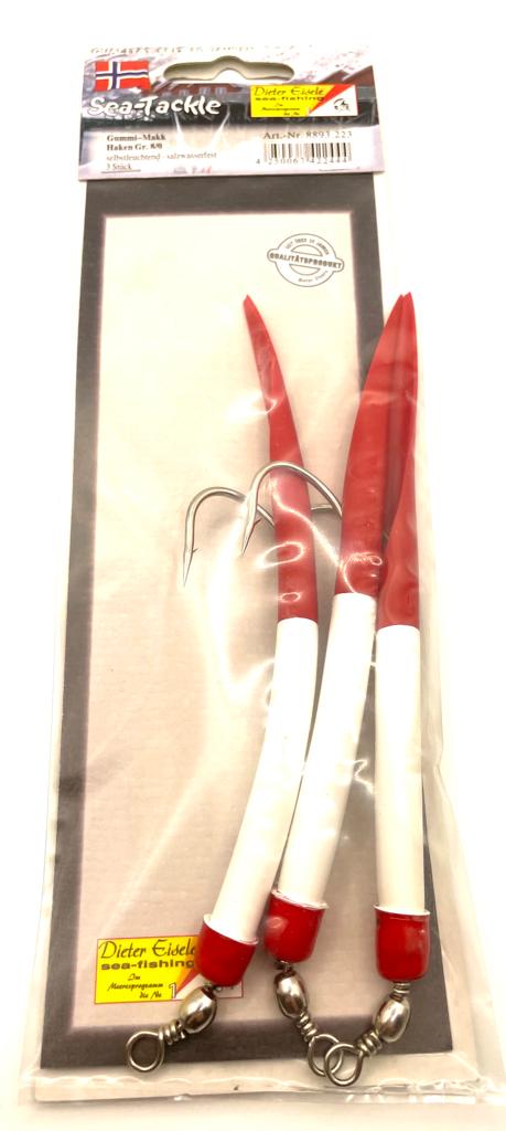 Eisele Gummimak Gr. 8/0 3 Stück rot/weiss