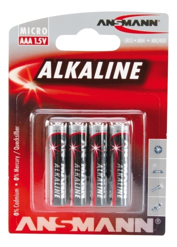 Ansmann Alkaline Micro AAA 1,5 V; LR03; AM4; MN2400 20 Stück