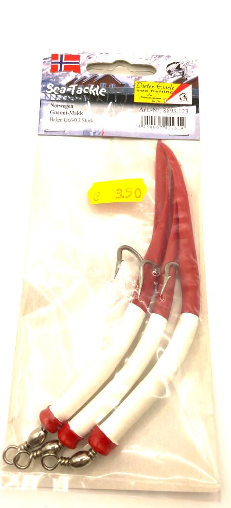 Eisele Gummimak Gr. 6/0 3 Stück rot/weiß