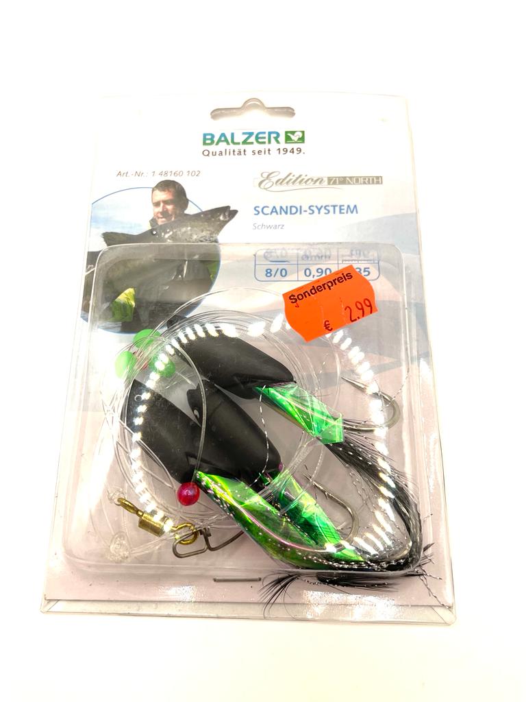 Balzer Scandi System Gr. 8/0, 0,90 mm, 135 cm, Schwarz