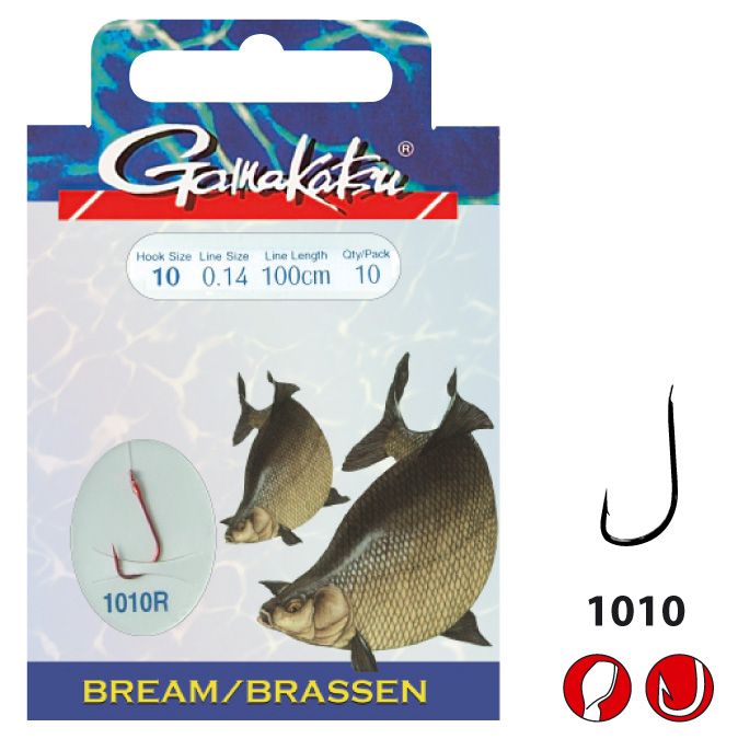 Gamakatsu Brassen Ls-1010 Rot 100 cm # 12 / 0,14 mm