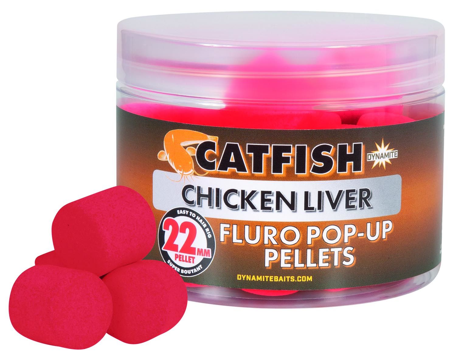 Dynamite Baits Chicken Liver Fluoro Pop Up´s; 22 mm; 140 Gr. 