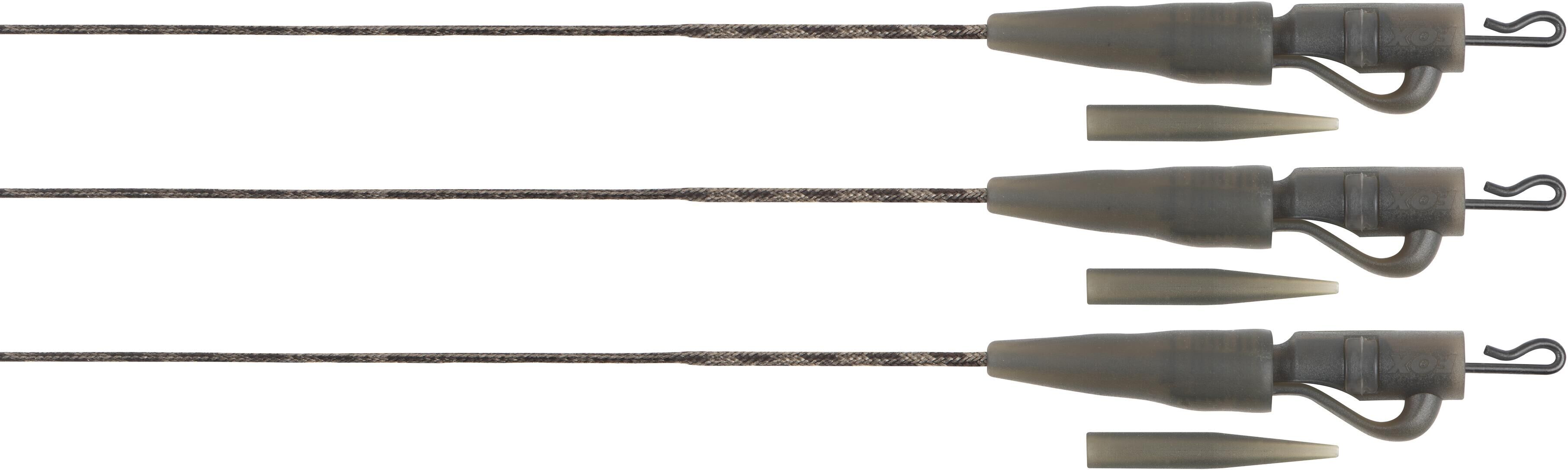Fox Edges Naturals 50lb Leadcore Lead Clip Leaders 3pcs