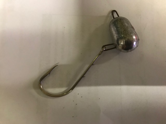 Jighaken mit beweglichen Bleikopf; 32 gr.; 5 Stück