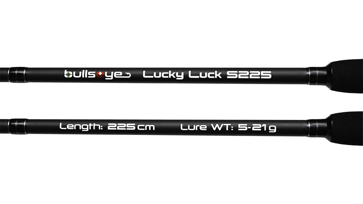 Bullseye Lucky Luck Spin; L: 2,25 m; Wg: 5 - 21 gr. Bullseye Lucky Luck Spin; L: 2,25 m; Wg: 5 - 21 gr.