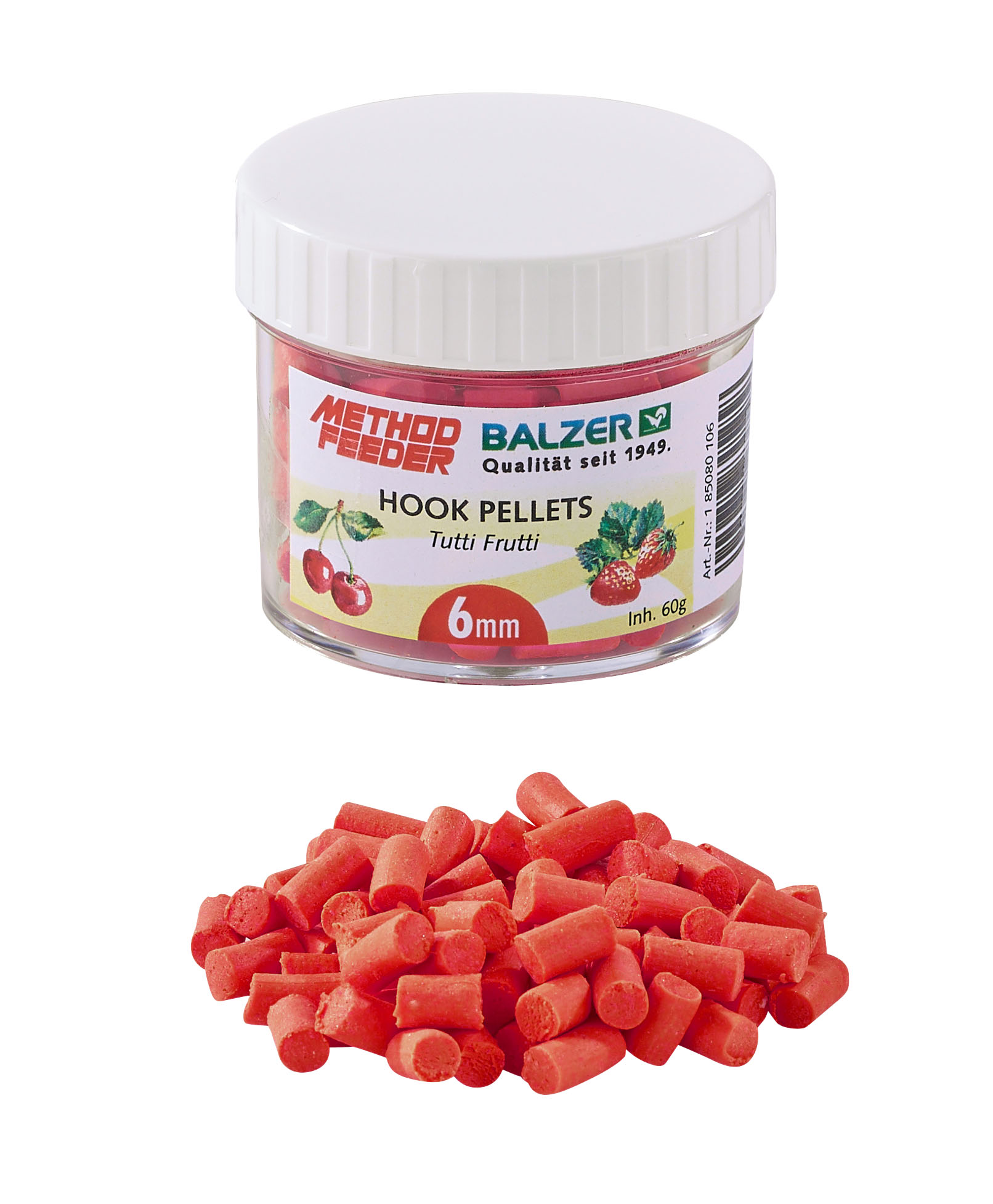 Balzer Method Feeder Pellets 6 mm Rot-Tutti Frutti