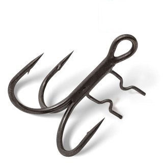 Quantum Claw Treble Hooks; mat finish; 5 Stück; Gr. 4