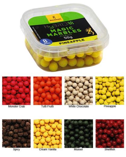 Browning Hybrid Magic Marbles 8 mm; 50 g; Mussel Browning Hybrid Magic Marbles 8 mm; 50 g; Mussel