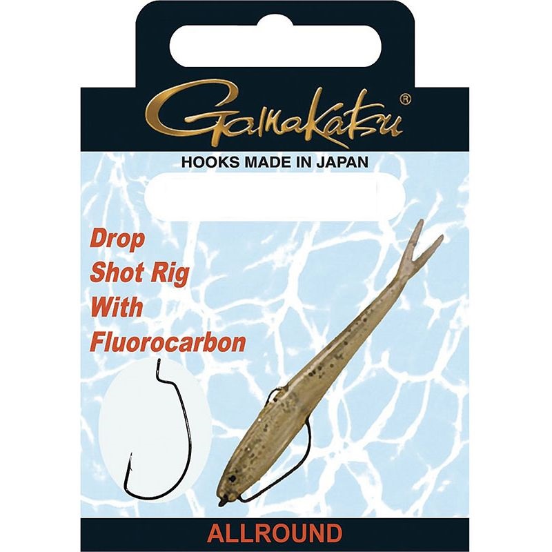 Gamakatsu Dropshot Rig; Fluocarbon; Gr. 1; 0,31 mm; 170 cm; Qty. 3