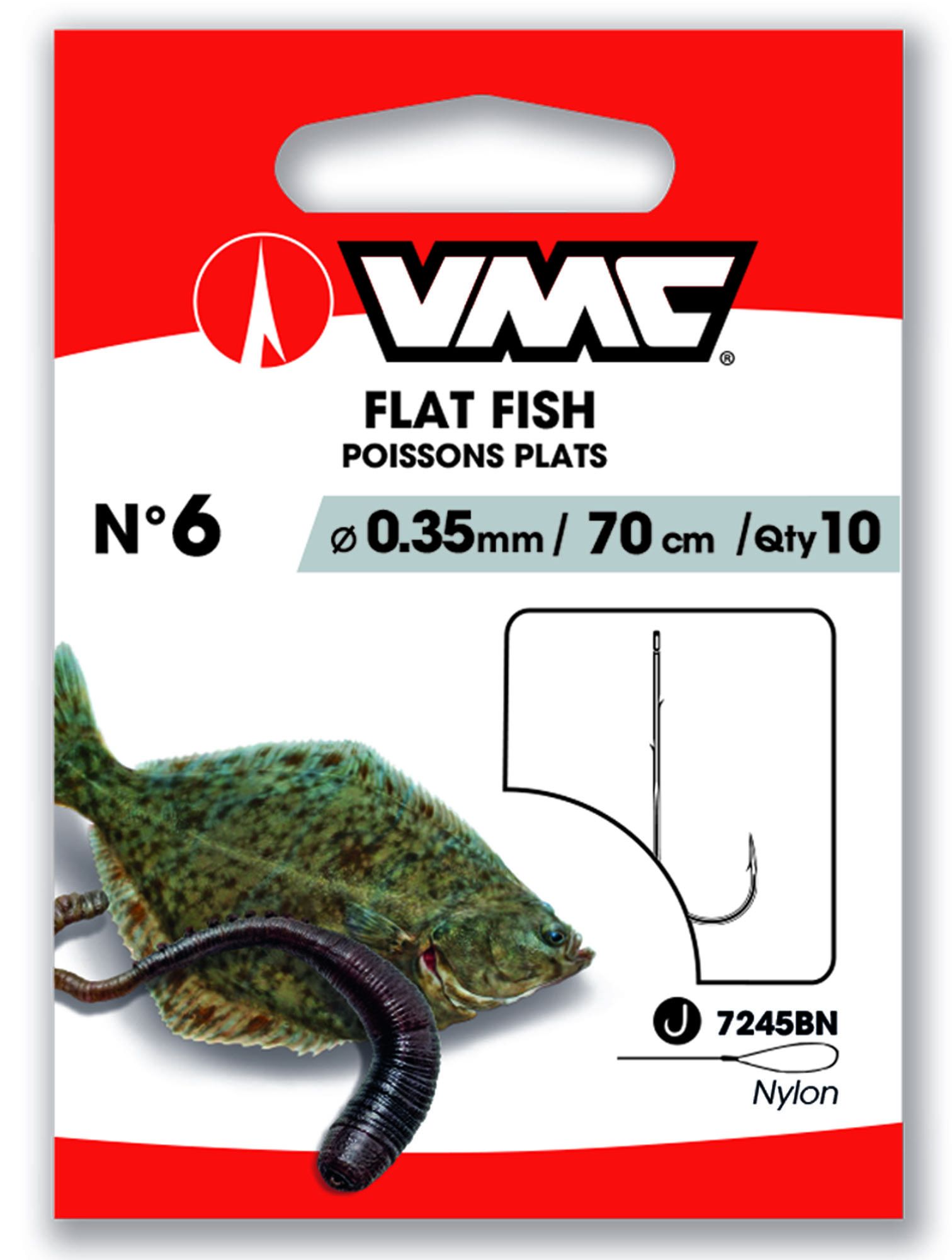VMC Plattfisch Black Nickel 70 cm # 6 / 0,35 mm