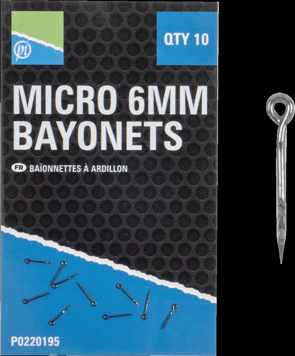 Preston Barbed Bayonet Micro 6 mm Qty. 10