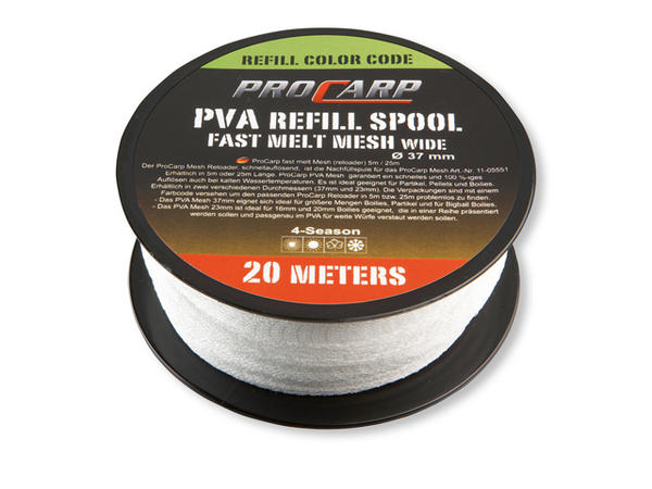 Cormoran Pro Carp PVA Refill Spool Fast Melt Mesh Wide 20 Meter; 37 mm