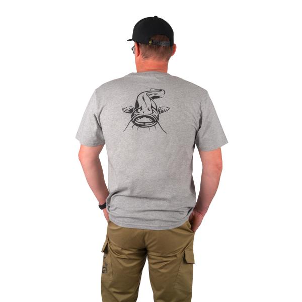 Black Cat Grey Marl T-Shirt Small