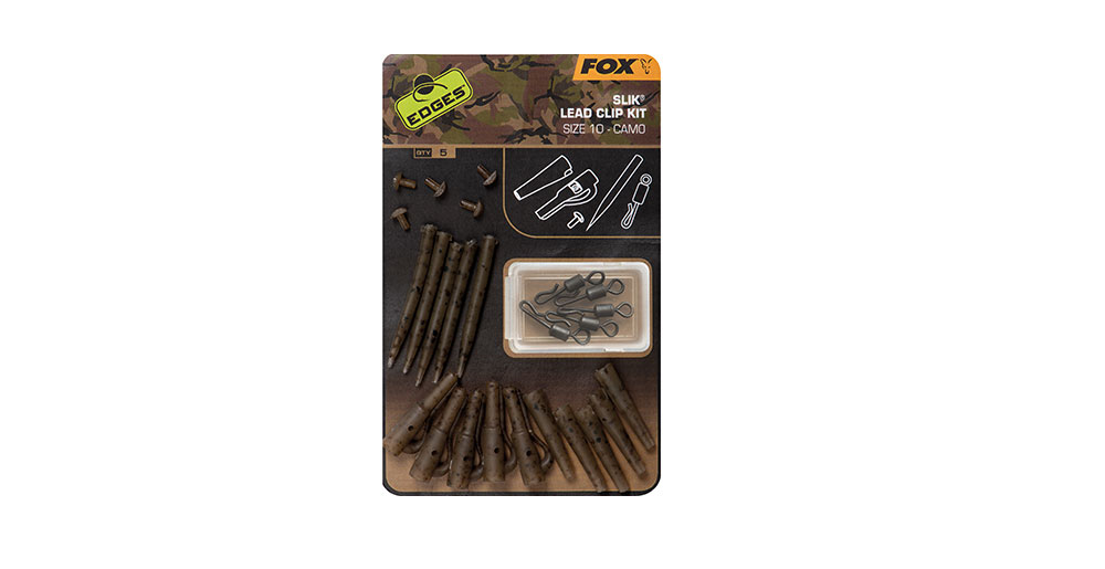 FOX Edges Camo Slik Lead Clip Kit; Sz. 10; Qty. 5