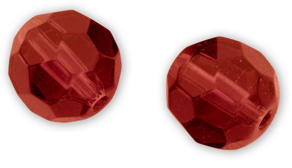 Quantum 4Street Glass Beads Red; 6 mm.; 15 Stück