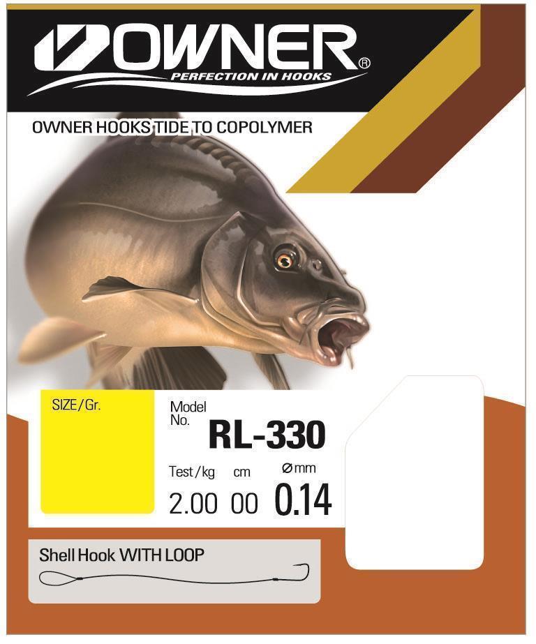 Owner Karpfenhaken Gold; Gr. 2; 7 Stück