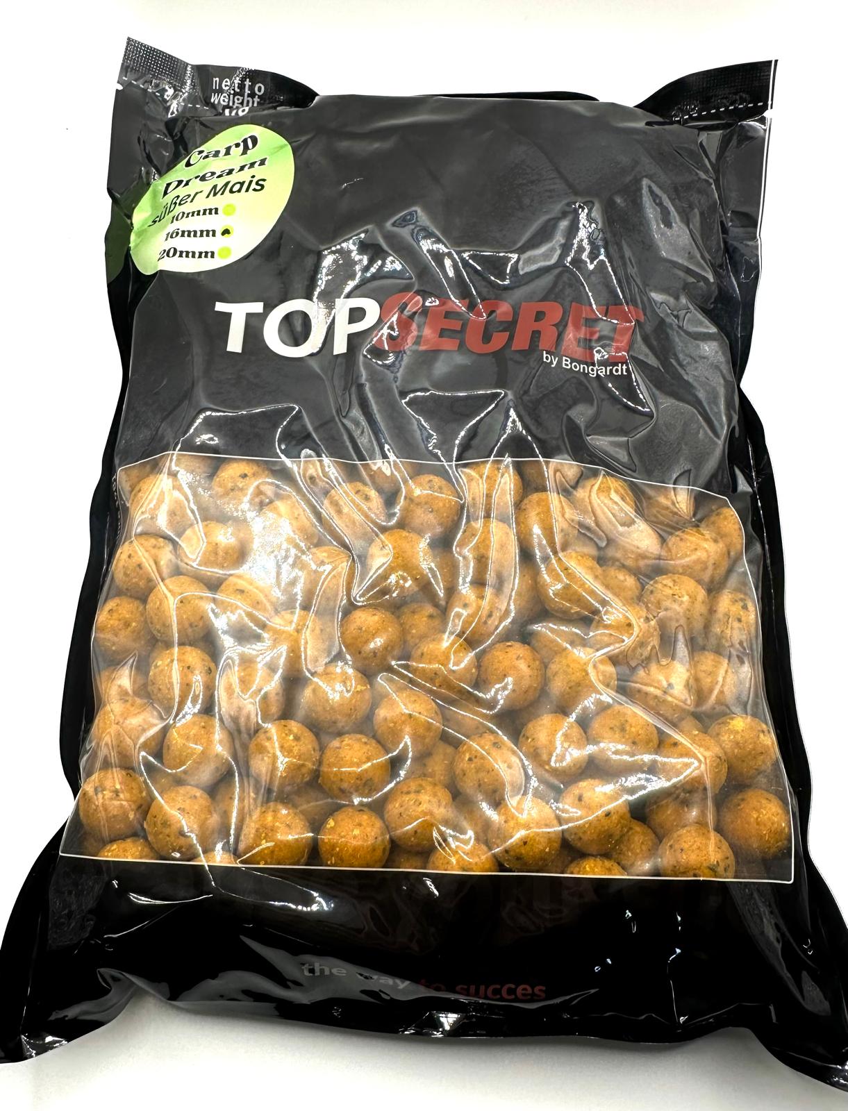 Top Secret Carp Dream Boillies # 20 mm 1 Kilo Süßer Mais