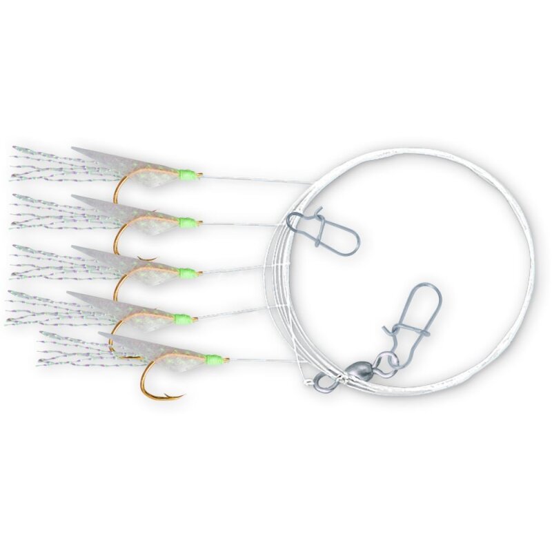 Zebco Holografix Rig Glow in the Dark 0,40 mm / # 8 / 5 Haken