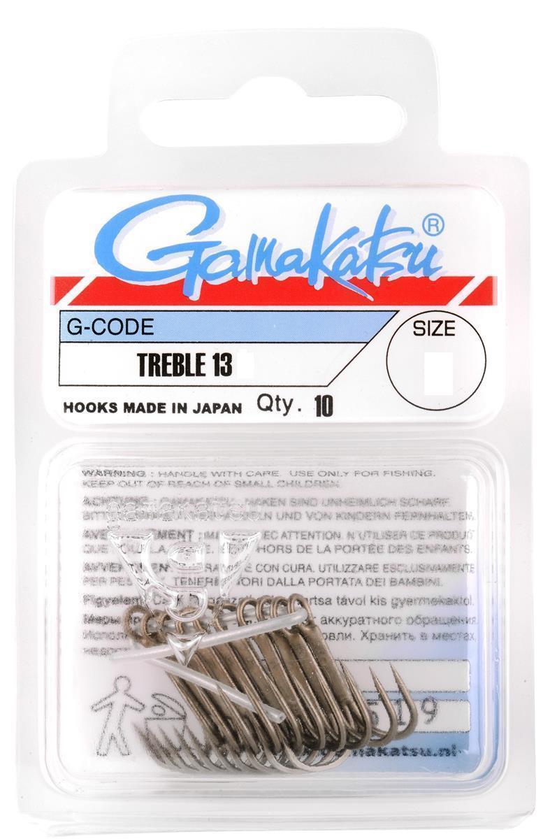 Gamakatsu Treble 13; Gr. 2/0; Qty. 10