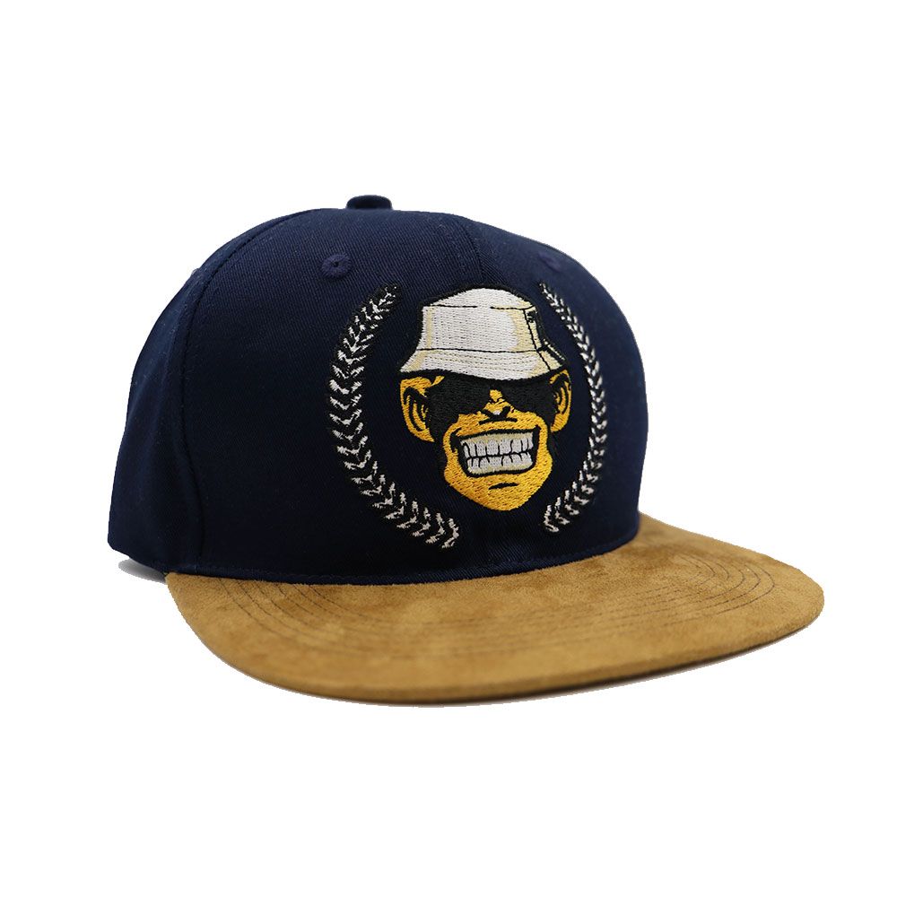 Monkey Lures Snapback Cap Logo Blau-Braun