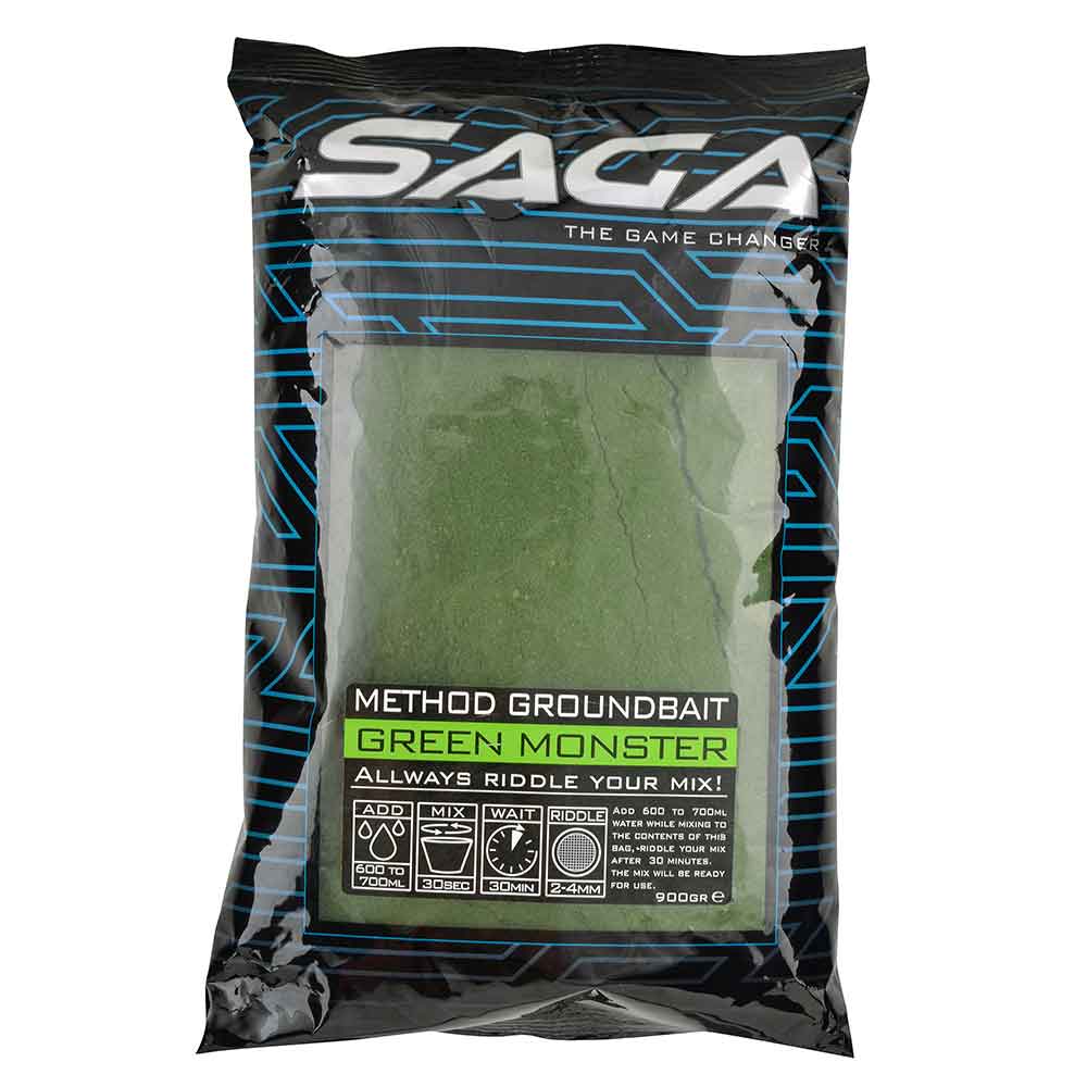 Saga Method Groundbait; Green Monster; 900 gr.