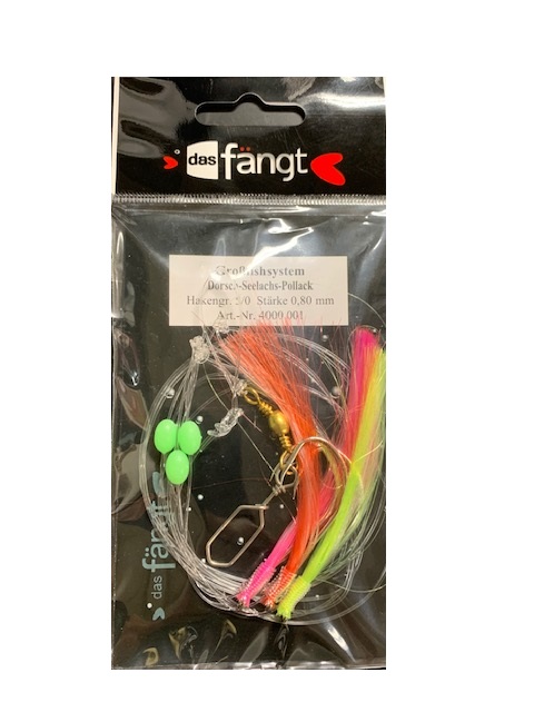 Das fängt Großfischsstem Dorsch-Seelachs-Pollack; Gr. 5/0; 0,80 mm