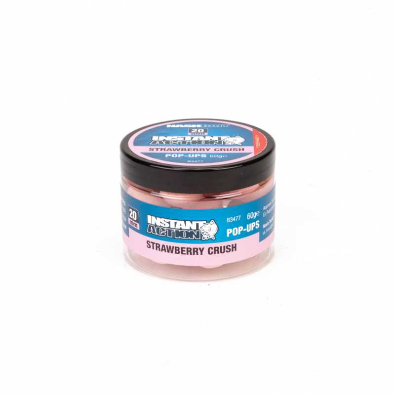 NashBait Instant Action Pop-Ups Strawberry Crush; 15mm; 35g