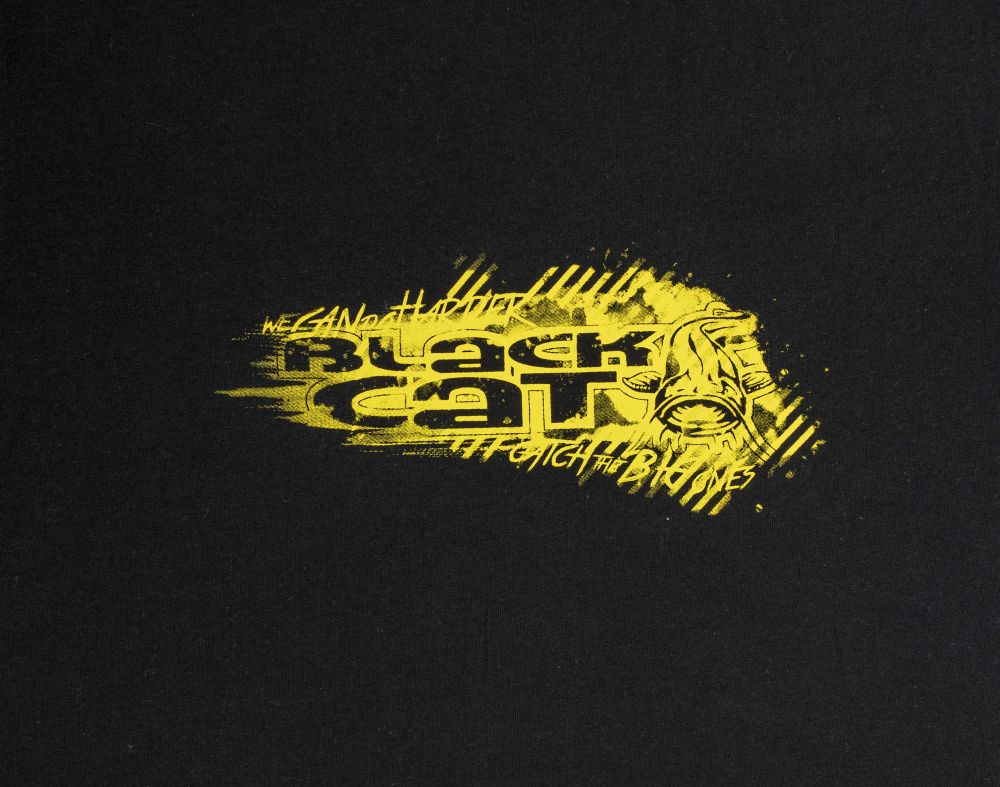 Black Cat Black Shirt Schwarz Medium