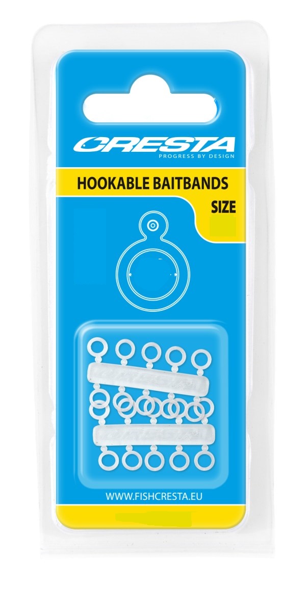 Cresta Hookable Baitbands; Sz. L; Qty. 16