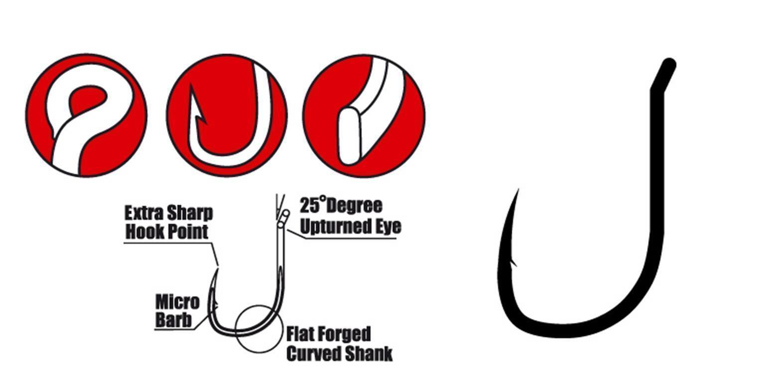 Gamakatsu G-Carp Wide Gap Super Hook; Gr. 8; 10 Stück