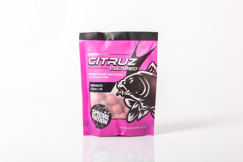 NashBait Citruz Cultured Hookbait; 20 mm; 15 Stück