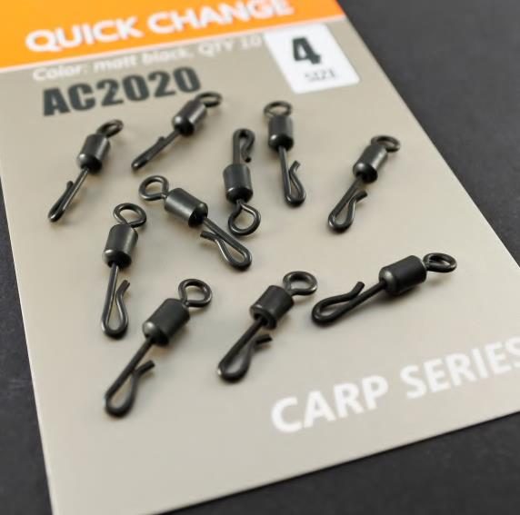 Life Orange Quick Change Swivels; matt black; Gr. 4