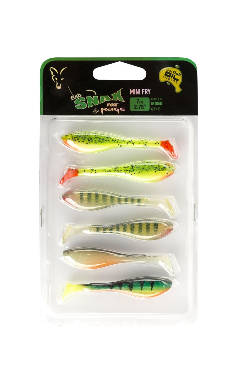 Fox Rage Mixed Colour Lure Packs Mini Fry; 7 cm; 6 Stück