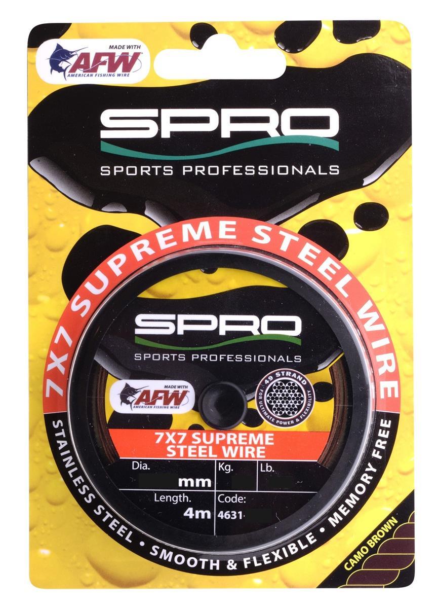 Spro AFW 7x7 Supreme Steel Wire; 9 Kg.; 0,28 mm; 4 m.