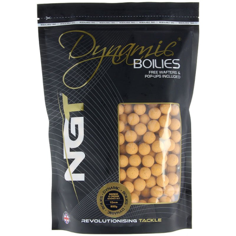NGT Dynamic Boilies Washed out Mango & Cream; 15 mm; 900 gr.