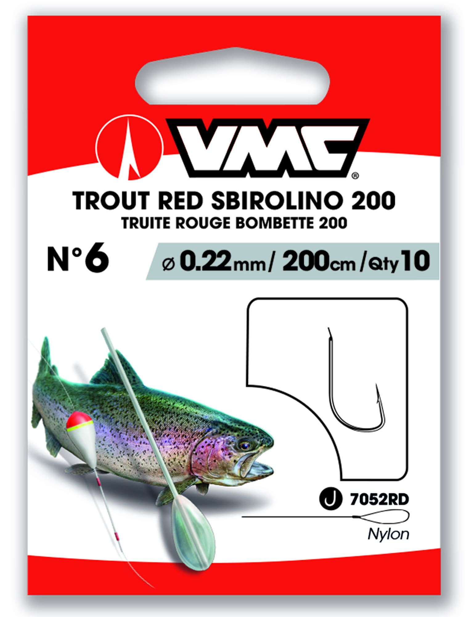 VMC Forelle Sbirolino Red 200 cm # 8 / 0,20 mm